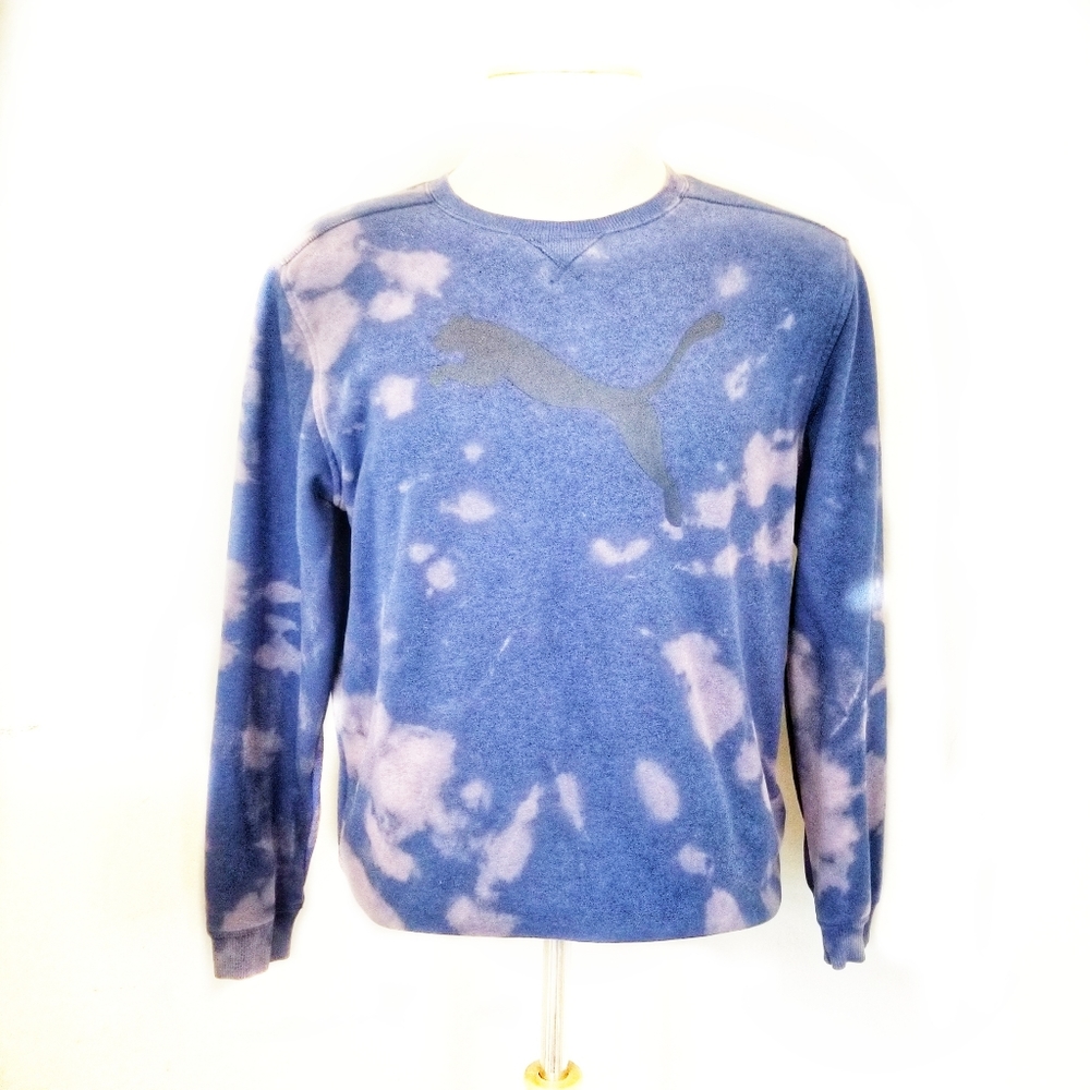 Puma Pullover Custom Bleached Dye